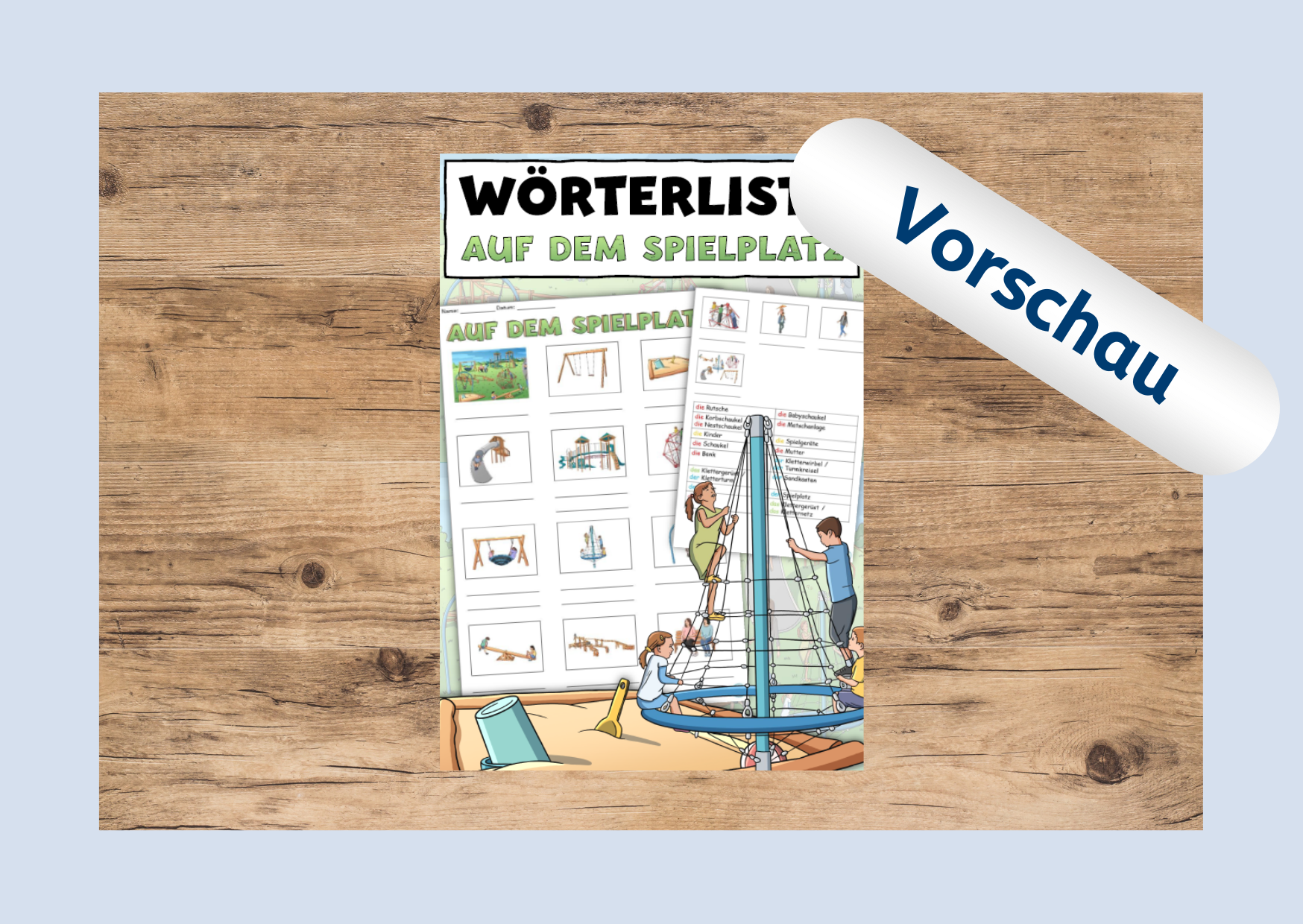 Vorschau: "Wörterliste auf dem Spielplatz"