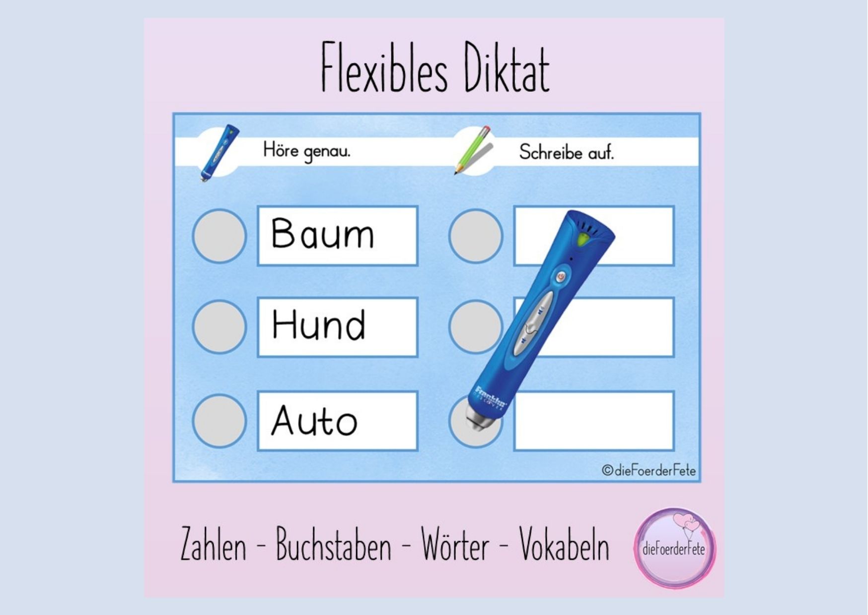 Flexibles Diktat - Deutsch und Fremdsprachen