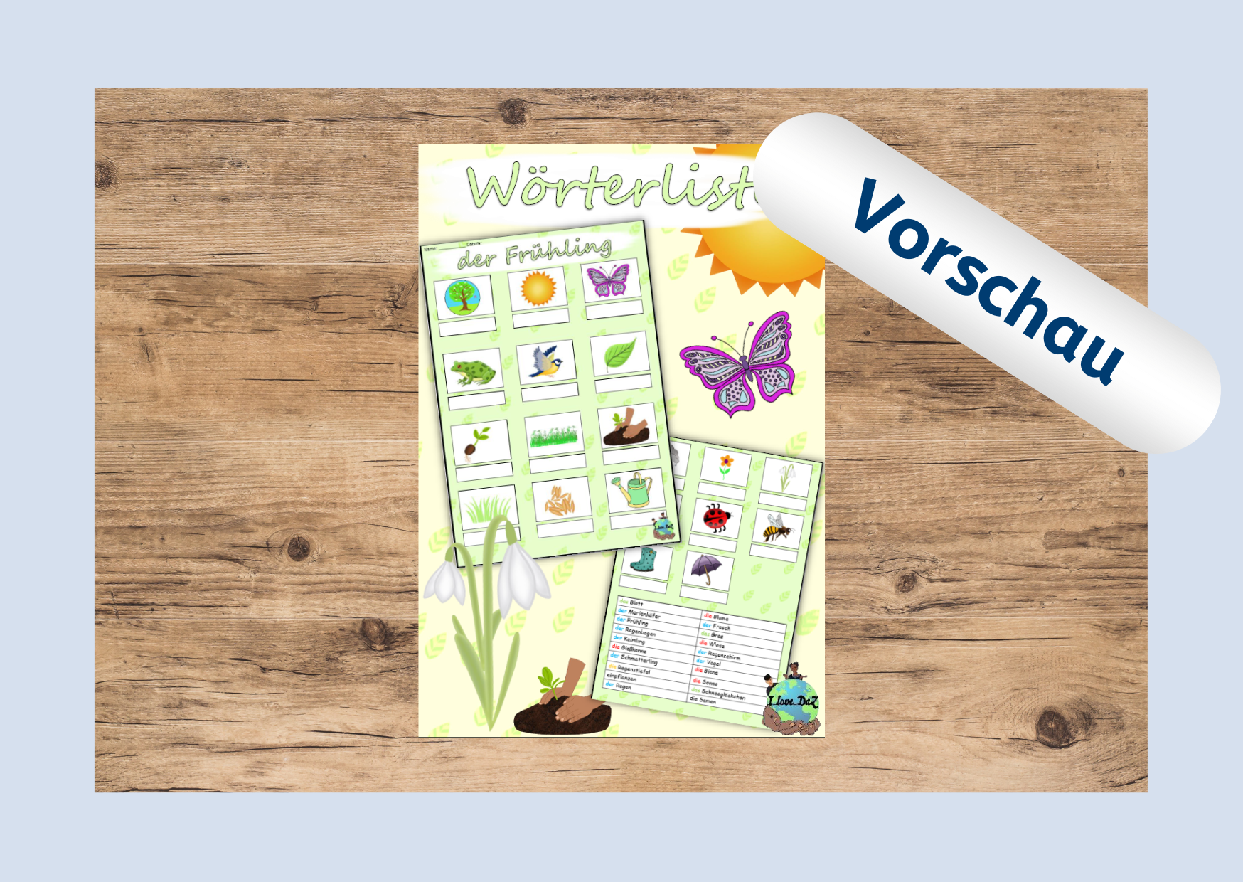 Vorschau: "Wörterliste Frühling"